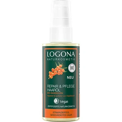 Afbeelding van LOGONA Naturkosmetik Repair &amp; Care Bio Duindoorn Intesive Haarolie voor droog beschadigd haar, 75 ml