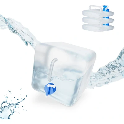 Afbeelding van Relaxdays opvouwbare jerrycans water jerrycan watertank 4 stuks opvouwbaar set 5 Liter