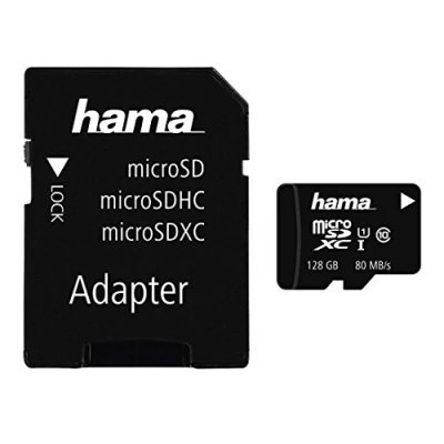 Image de Hama Carte mémoire flash (adaptateur microSDXC vers SD inclus(e)) 128 Go UHS Class 1 / Class10 I