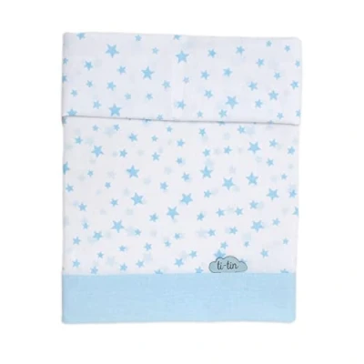 Afbeelding van TI TIN 3 delige beddengoedset voor wieg van 60 x 120 cm (laken + verstelbaar hoeslaken met elastieken kussensloop), popeline motief 100% katoen