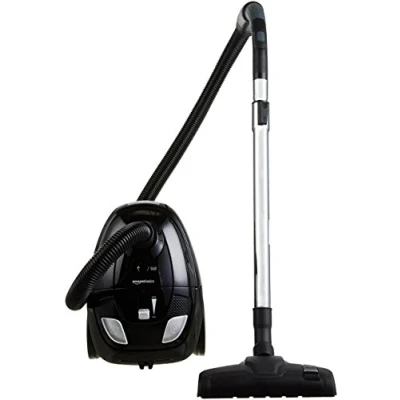Afbeelding van Amazon Basics Stofzuiger met krachtige, compacte en lichte zak voor harde vloeren tapijten, HEPA filter, 700 W, 1,5 l, EU, zwart