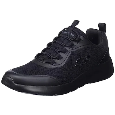 Afbeelding van Skechers 894133 herensneakers, Zwarte synthetische rand van zwart mesh, 45 EU, mesh
