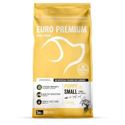 Afbeelding van 4x Euro Premium Puppy Small Kip Rijst 3 kg
