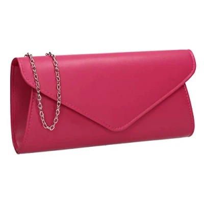 Afbeelding van SWANKYSWANS Lora kunstleer clutch, Fuchsia