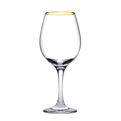 Afbeelding van Pasabahce Golden touch amber cocktailglazen, wijnglazen met gouden rand 365 ml 6 stuks