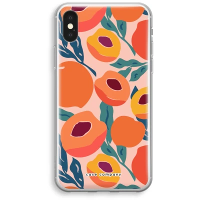 Afbeelding van Case Company® hoesje geschikt voor iPhone XS Perzik Soft Cover Telefoonhoesje Bescherming aan alle Kanten en Schermrand
