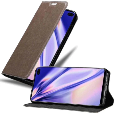 Afbeelding van Cadorabo Hoesje geschikt voor Samsung Galaxy S10 PLUS in KOFFIE BRUIN Beschermhoes met magnetische sluiting, standfunctie en kaartvakje Book Case Cover Etui