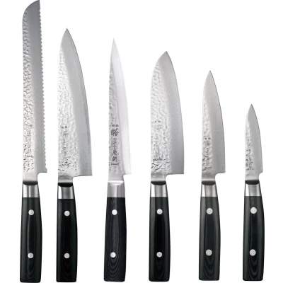 Afbeelding van Yaxell Zen Messenset 6 delig 37 Lagen Damaststaal Canvas Micarta Heft