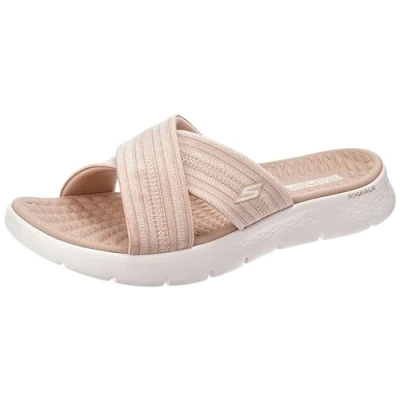 Afbeelding van Skechers Go Walk Flex Sandal Impressed damessandalen, Taupe, 41 EU