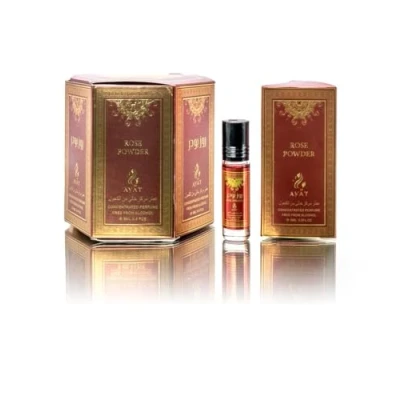 Afbeelding van AYAT PERFUMES 6 x ml Geurolie voor mannen en vrouwen Langdurig comfortabel (Rose Powder)