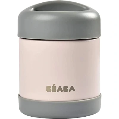 Afbeelding van Bèaba Thermo portie Thermosfles Geïsoleerd potje RVS 300 ml Roze