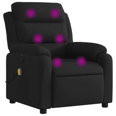 Afbeelding van vidaXL Massagestoel kantelbaar, zwart, stof