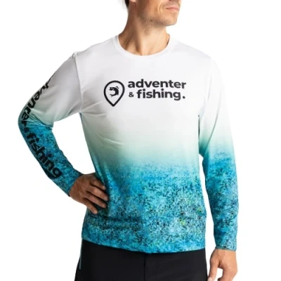 Afbeelding van Adventer Functional UV T shirt L Bluefin Trevally Vis
