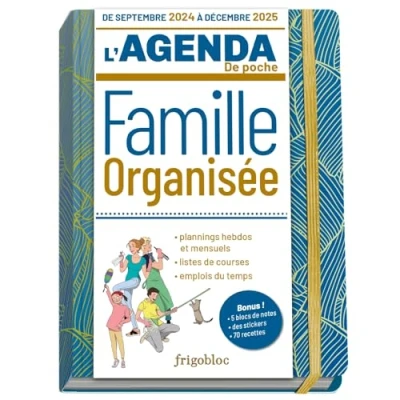 Afbeelding van AGENDA DE POCHE LA FAMILLE ORGANISEE BLEU (SEPT.24