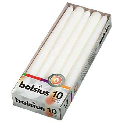 Afbeelding van Kaars gotisch wit 245 x 24 mm Bolsius