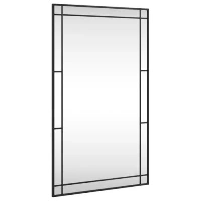 Image de vidaXL Miroir mural noir 60x100 cm rectangulaire fer358631