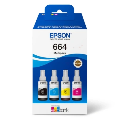 Image de Epson 664 Bouteilles d&#039;Encre Pack Combiné Couleur