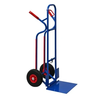 Afbeelding van PROREGAL Ragnar Steekwagen met opvouwbare schep XXL H x B D 117 62,5 62 cm maximale belasting 250 kg lekvrije wielen staal blauw transportwagen