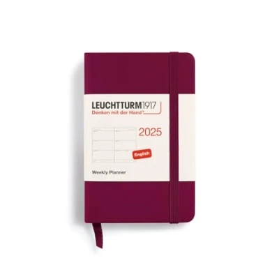 Afbeelding van Leuchtturm1917 Weekly Planner A7 Mini 12 maanden 2025 Hardcover Port Red