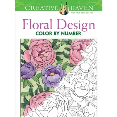 Afbeelding van Creative Haven Floral Design Color by Number Coloring Book