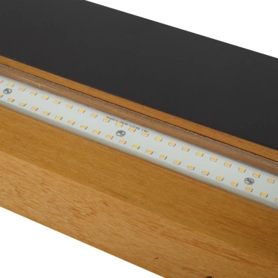 Afbeelding van Lindby LED buiten wandlamp Lenore, zwart, metaal, 36,5cm