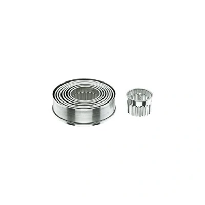 Image de LACOR 68070 EMPORTE PIÈCES BOÎTE DE 9 DÉCOUPOIRS RONDS CANNELÉS EN INOX