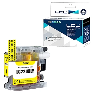 Afbeelding van LCL Inktcartridge compatibel met LC22U LC22UY XL High Yield (1 geel), vervanging voor Brother DCP J785DW MFC J985DW