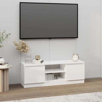 Afbeelding van Tv meubel met deur 102x30x36 cm wit