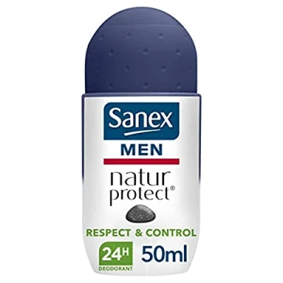 Afbeelding van SANEX Men Natur Protect Respect &amp; Control deodorant voor heren met aluinsteen 24 uur werkzaamheid 50 ml