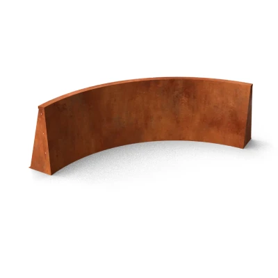 Afbeelding van Fronta Keerwanden cortenstaal binnenbocht L100 x B100 H20 cm Geroba