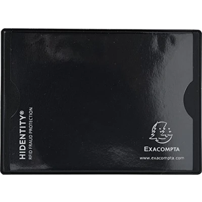 Afbeelding van Exacompta Ref. 5401E RFID beschermhoes CB Hidentity Duo 2 zijden voor creditcards ter bescherming van 1 of bankkaarten Anti piraterij Formaat om te sorteren : 8,5x5,4 cm Kleur: zwart
