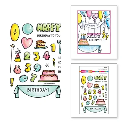 Afbeelding van Stampendous Birthday FransFormer Clear Stamps (STP 172) (DISCONTINUED)