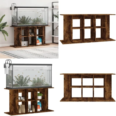 Afbeelding van vidaXL Aquariumstandaard 120x40x60 cm bewerkt hout gerookt eikenkleur
