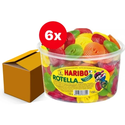 Afbeelding van Haribo Fruit Rotella (jo jo) silo 150 stuks Doos 6 silo&#039;s