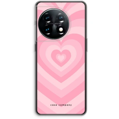 Afbeelding van Case Company® hoesje geschikt voor OnePlus 11 Hart Roos Soft Cover Telefoonhoesje Bescherming aan alle Kanten en Schermrand