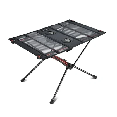 Afbeelding van Tentock Ultralichte picknick outdoortafel, inklapbaar, campingtafel, aluminiumlegering, met 2 flessenhouders voor trekking grill