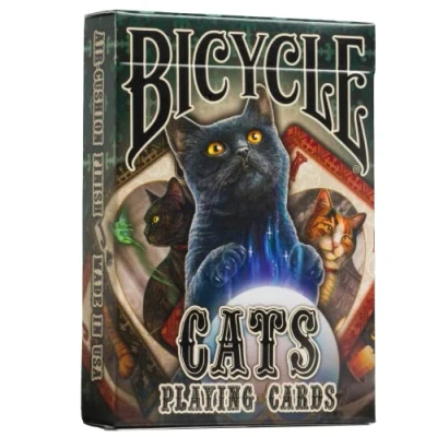 Afbeelding van Bicycle Speelkaarten katten van Lisa Parker Zwart