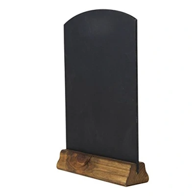 Afbeelding van Chalkboards UK Zwarte borden met sokkel voor tafelblad hout zwart 31 x 21 4 cm