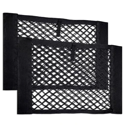 Afbeelding van Kofferbaktas met klittenband, organizer net voor de auto het bewaren en opbergen, 40 x 25 cm, set van 2