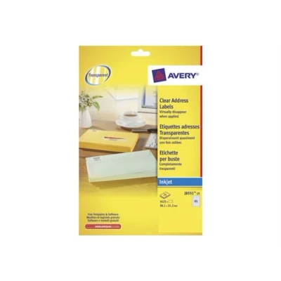 Image de Avery Clear Mini Label étiquettes 1625 unités