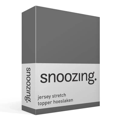 Afbeelding van Snoozing Jersey Stretch Topper Hoeslaken Eenpersoons 70/80x200/220 cm Antraciet
