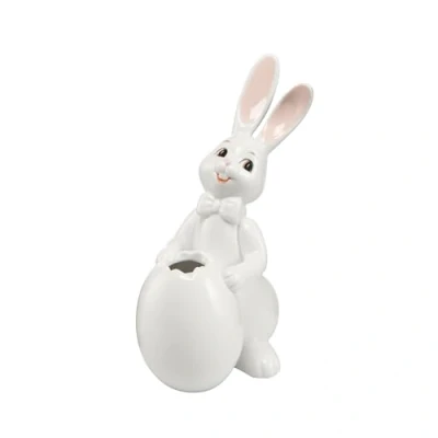 Afbeelding van Goebel Pasen Decoratief beeld / figuur Haas Snow White Little Spring Porselein 16cm