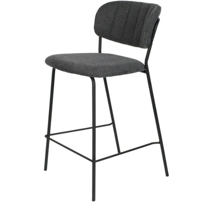 Afbeelding van Viken barstoel 65 cm donkergrijs zwart