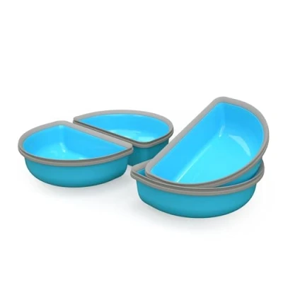 Afbeelding van SureFeed Set van 4 halve kommen, blauw