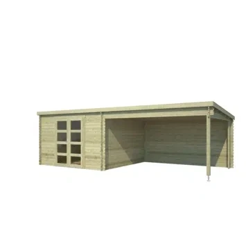 Afbeelding van Blokhut Olenka 710x330 cm Groen Geïmpregneerd
