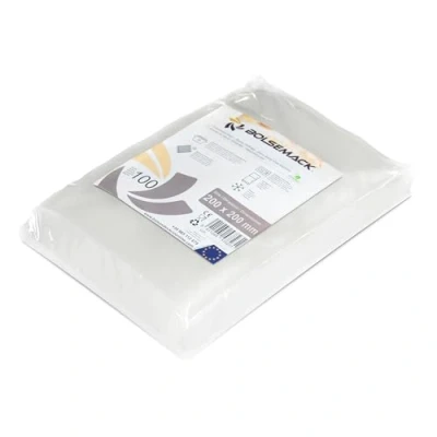 Afbeelding van BOLSEMACK 100 vacuümzakken, 20 x cm, voor alle vacuümmachines en levensmiddelen, zeer sterke scheurvaste BPA vrije vacuümzakken