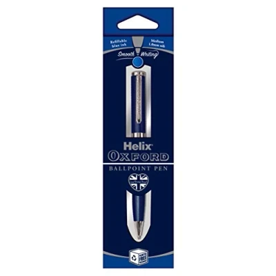 Afbeelding van Helix Oxford Premium balpen (blauwe inkt) met plasticvrije verpakking