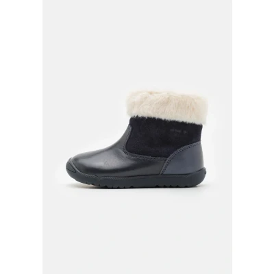 Afbeelding van Geox B Macchia GIRL Korte laarzen voor kinderen, Maat: 22, Navy Leer en textiel