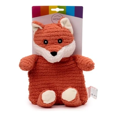 Afbeelding van Warmteknuffel vos warmie 32x22 cm magnetronknuffel / opwarmknuffel roodbruin