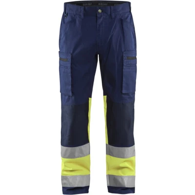Afbeelding van Blaklader Werkbroek met stretch High Vis 1551 1811 Marine/High Geel